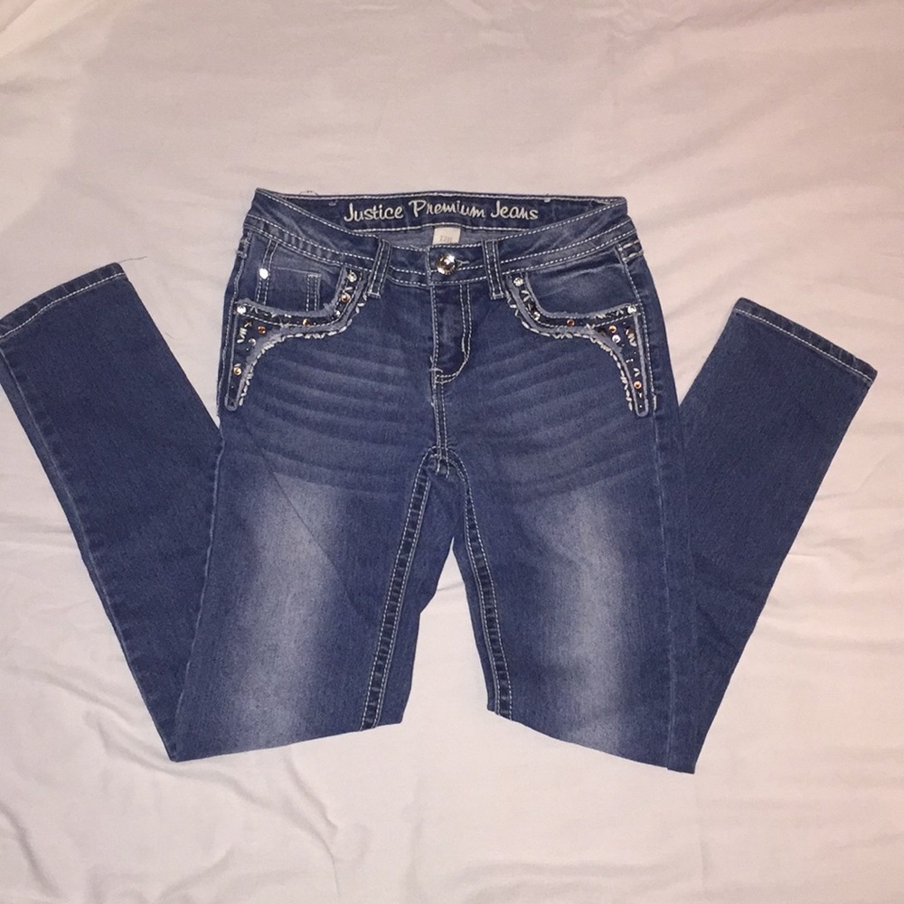 Justice simply low super skinny jeans